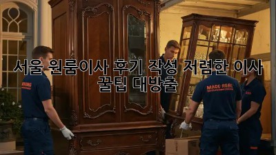 서울 원룸이사 후기 작성: 저렴한 이사 꿀팁 대방출! 🎉